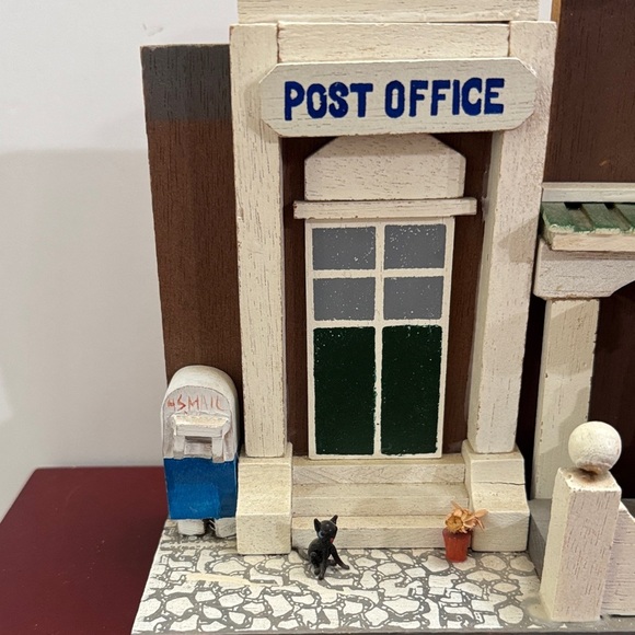 Vintage handmade Charming Wooden Post Office and Cafe Model - Picture 2 of 11